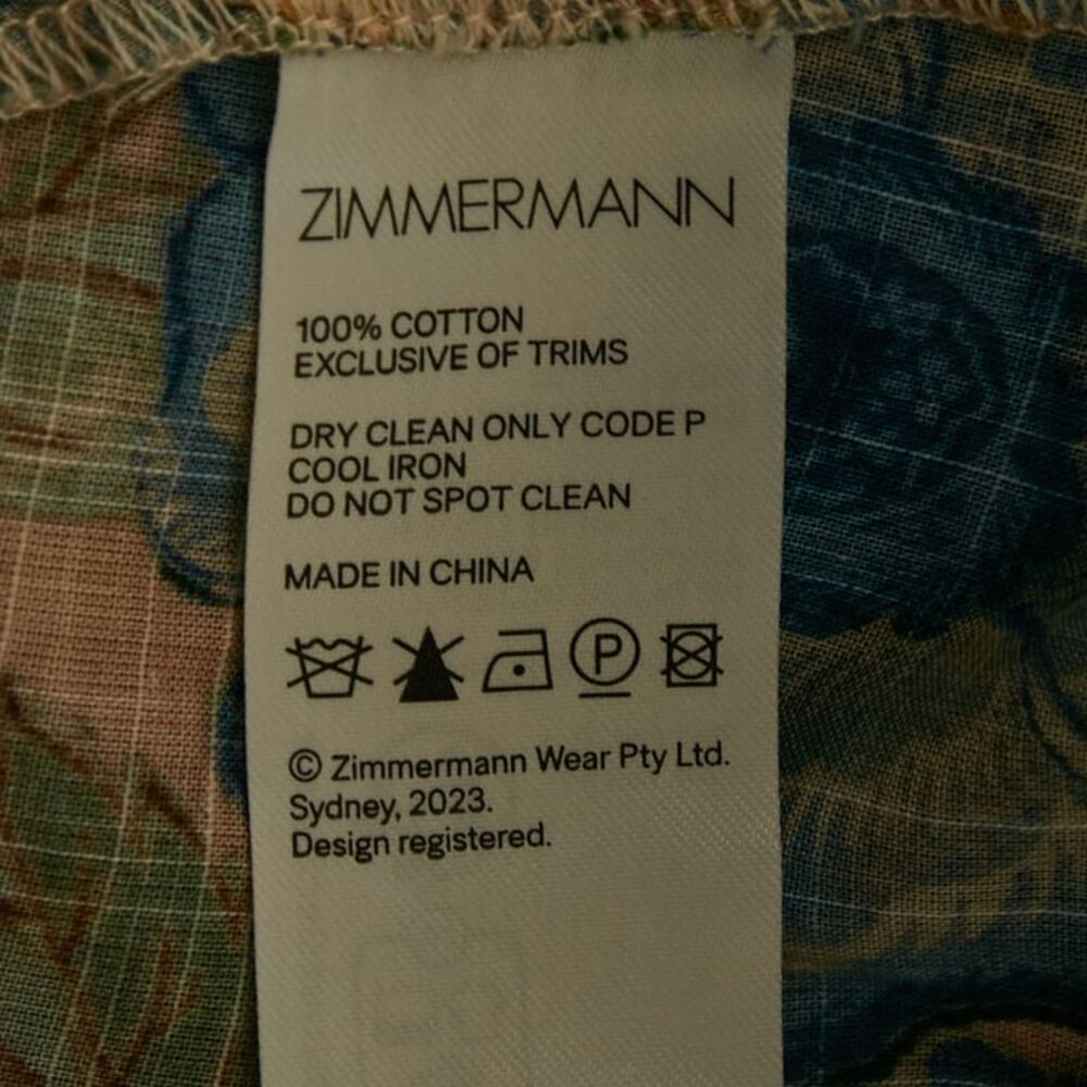 Zimmermann Multicolour Floral Print Cotton Junie Racer Back Dress M - Picture 5 of 5